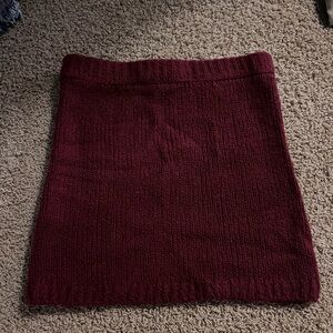 Anthropologie Deep Red Pencil Skirt